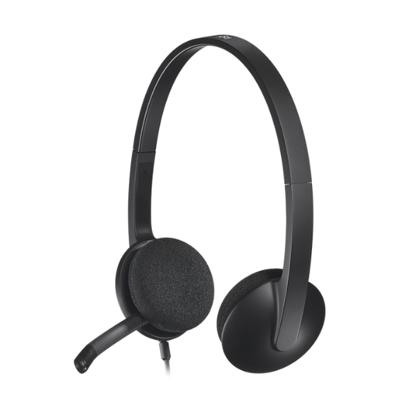 Logitech H340 USB Computer Headset - Noise-Cancelling Mic, Plug-and-Play, Lightweight - Rebuy-Box