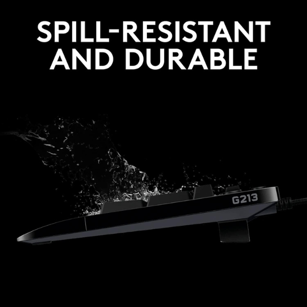 Logitech G213 Prodigy Gaming Keyboard, RGB Backlighting, Membrane Switches, Dedicated Media Controls, Spill-Resistant Design - Rebuy-Box
