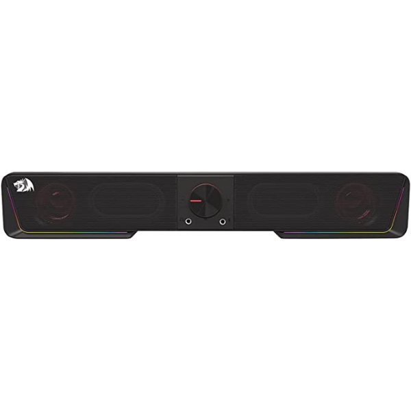 Redragon GS570 Gaming Speakers, 2.0 Channel, RGB Lighting, 6W Output, USB Powered, Black - Rebuy-Box