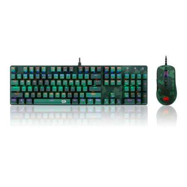 Redragon CAMINC ESSENTIALS S108 Keyboard & Mouse 2-in-1 Set, RGB Backlighting, 104 Keys, Ergonomic Design - Rebuy-Box