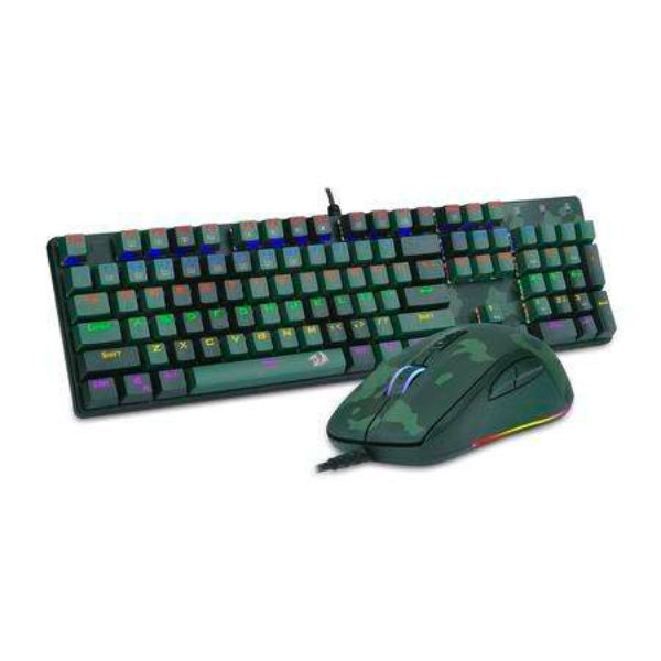Redragon CAMINC ESSENTIALS S108 Keyboard & Mouse 2-in-1 Set, RGB Backlighting, 104 Keys, Ergonomic Design - Rebuy-Box