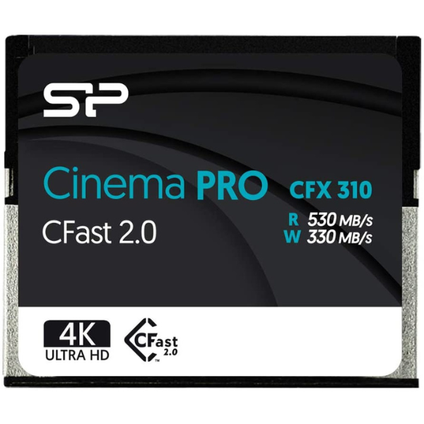 Silicon Power CFast2.0 CinemaPro CFX310 Memory Card, 530MB/s Read, 330MB/s Write, 4K Video Recording - Rebuy-Box
