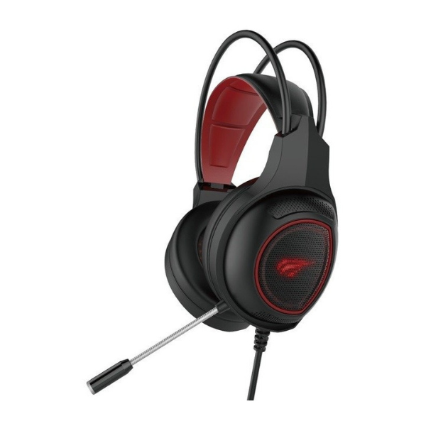 HAVIT HV-H2239D Gaming Headphone, 3.5mm Audio Jack & USB, RGB Lighting, Noise-Cancelling Microphone, Adjustable Headband - Rebuy-Box