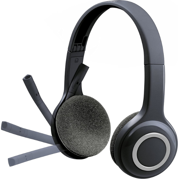 Logitech H600 Wireless Headset, Lightweight Design, Noise-Cancelling Microphone, Adjustable Headband, USB Nano Receiver - Rebuy-Box