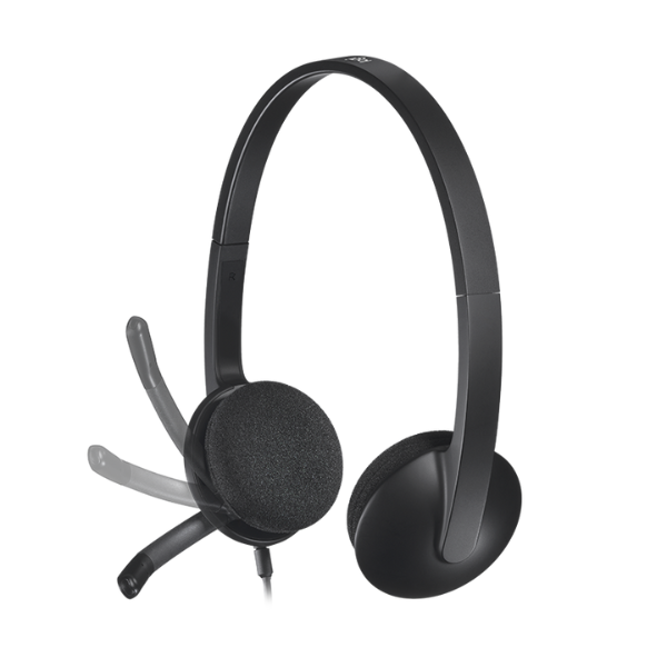 Logitech H340 USB Computer Headset - Noise-Cancelling Mic, Plug-and-Play, Lightweight - Rebuy-Box