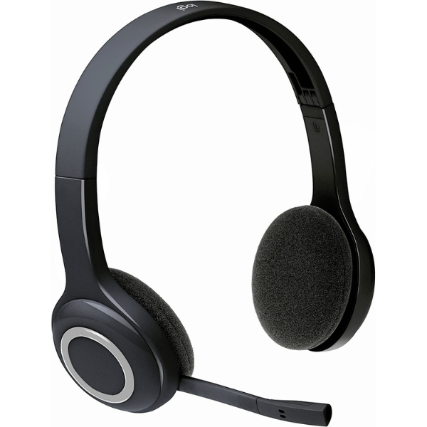Logitech H600 Wireless Headset, Lightweight Design, Noise-Cancelling Microphone, Adjustable Headband, USB Nano Receiver - Rebuy-Box