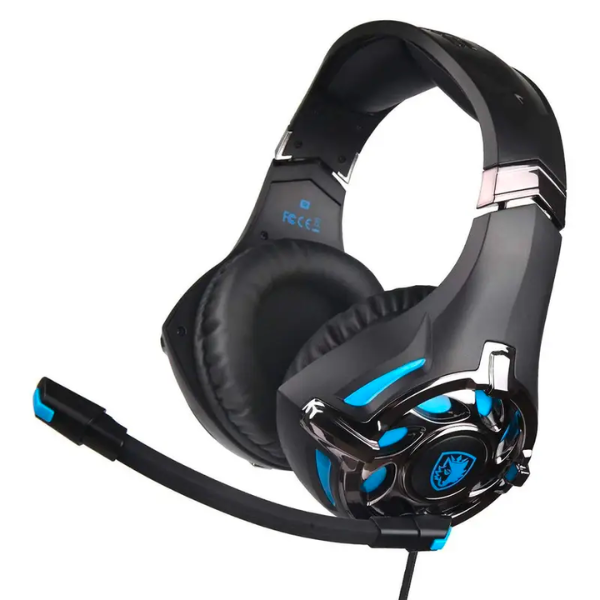 Sades SA-822 Wired Gaming Headset with Microphone, Surround Sound, Adjustable Headband, Noise-Isolating, Black - Rebuy-Box