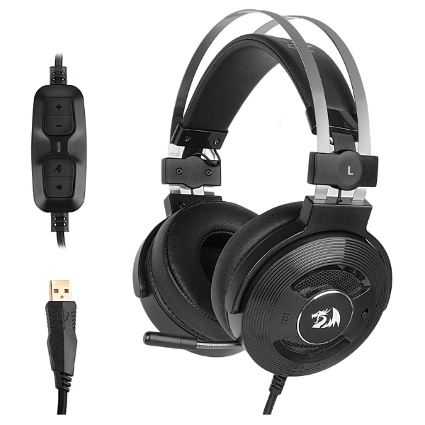 Redragon H991 TRITON Wired Active Noise-Cancelling Gaming Headset, Over-Ear Design, Adjustable Headband, Comfortable Ear Cushions - Rebuy-Box
