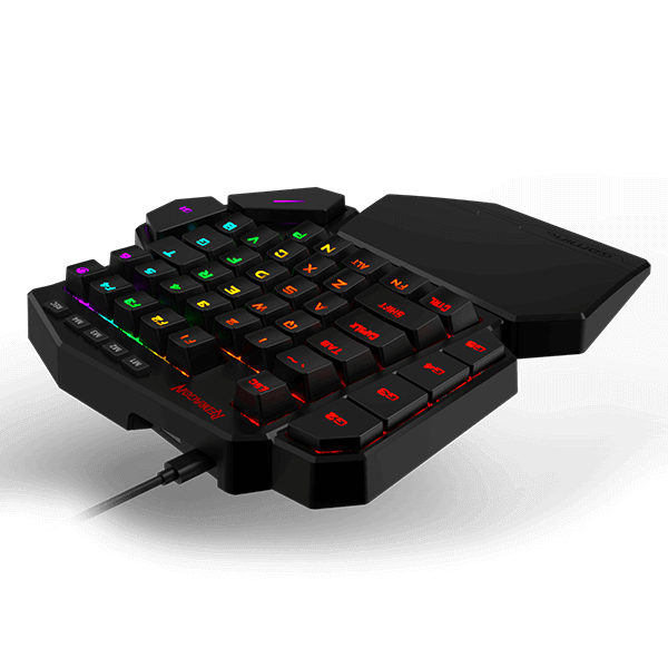 Redragon K585 DITI One-Handed RGB Mechanical Gaming Keyboard, Blue Switches, 42 Keys, Macro Programmable, Detachable Wrist Rest - Rebuy-Box