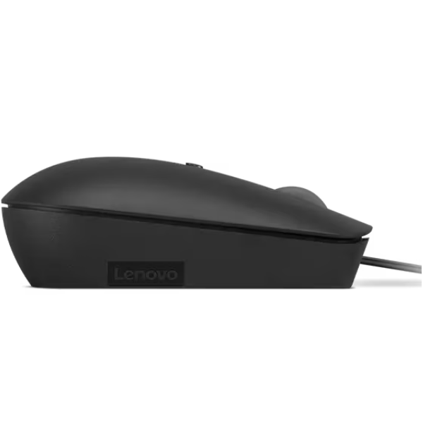 Lenovo 400 USB-C Wired Compact Mouse, Lightweight Design, 1600 DPI Optical Sensor, Black - Rebuy-Box