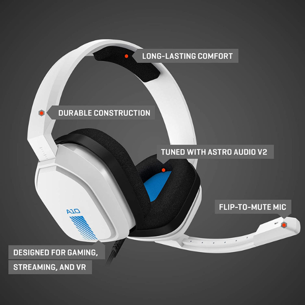 Astro Gaming A10 Headset, Wired, Comfortable Design, Compatible with PC, PS4, Xbox One - Rebuy-Box