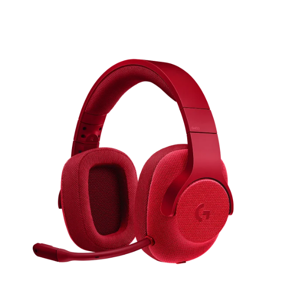 Logitech G433 Surround Wired Gaming Headset, 7.1 Surround Sound, Red, DTS Headphone , Noise-Cancelling Microphone, Lightweight Design - Rebuy-Box