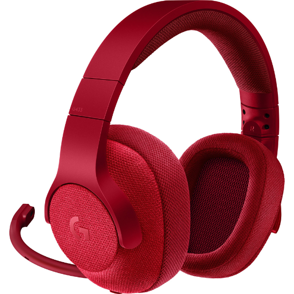 Logitech G433 Surround Wired Gaming Headset, 7.1 Surround Sound, Red, DTS Headphone , Noise-Cancelling Microphone, Lightweight Design - Rebuy-Box