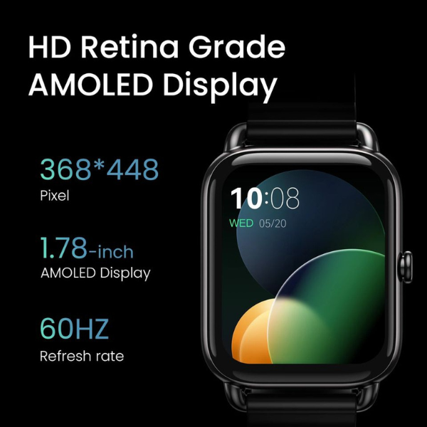 Haylou RS 4 Plus LS11 Smartwatch - 1.78" AMOLED Display, Heart Rate Monitoring, 105 Sports Modes - GOLD - Rebuy-Box
