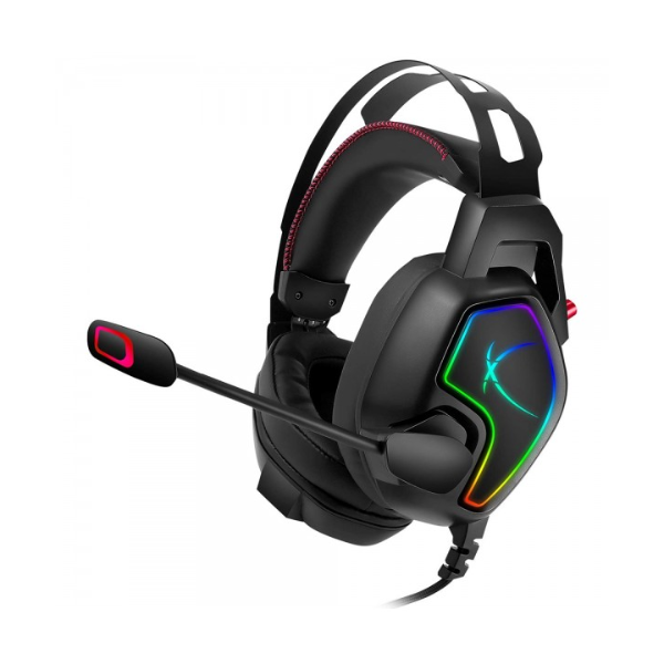 YOTMS Y2 Gaming Headset, RGB Lighting, Noise-Cancelling Microphone, Over-Ear Design, Black/Red - Rebuy-Box
