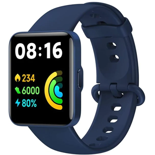 Xiaomi Redmi Watch 2 Lite, 1.55" HD Display, GPS, Heart Rate & SpO2 Monitoring, 100+ Fitness Modes, Blue - Rebuy-Box