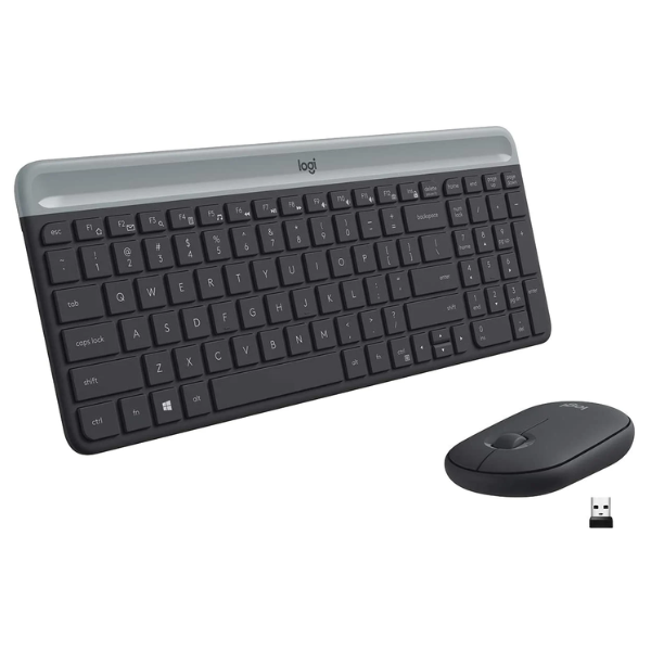 Logitech MK470 Wireless Slim Keyboard and Mouse Combo - Ultra-Quiet, Compact, Black - Rebuy-Box