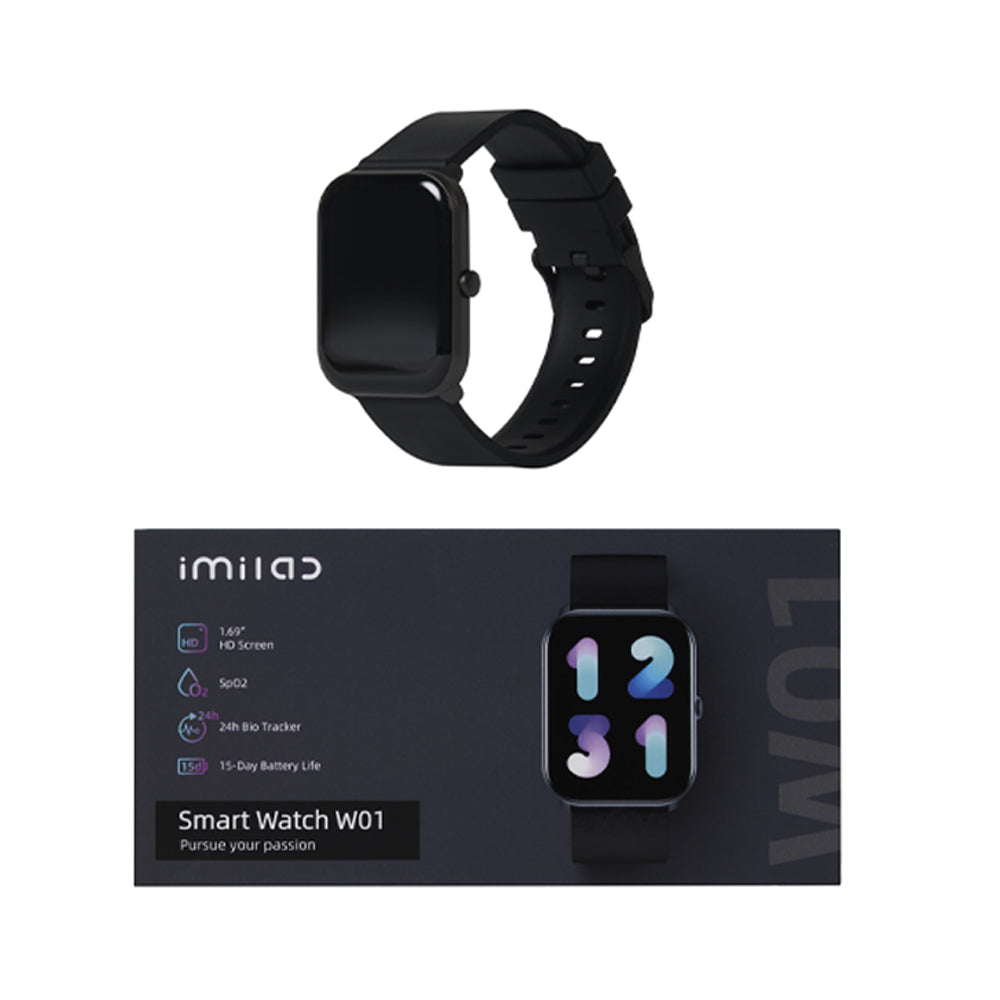 iMilab Smart Watch W01 - Black - IMISW01 - علبة مفتوحة - Rebuy-Box