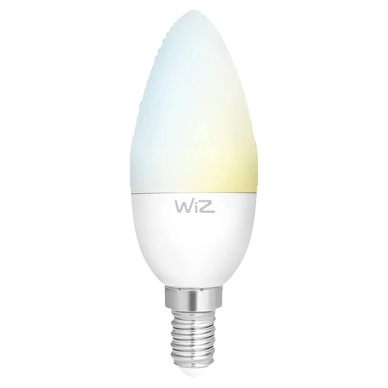 WiZ Tunable Whites C37 E14 Smart LED Candle Bulb – Adjustable Warm/Cool White Light