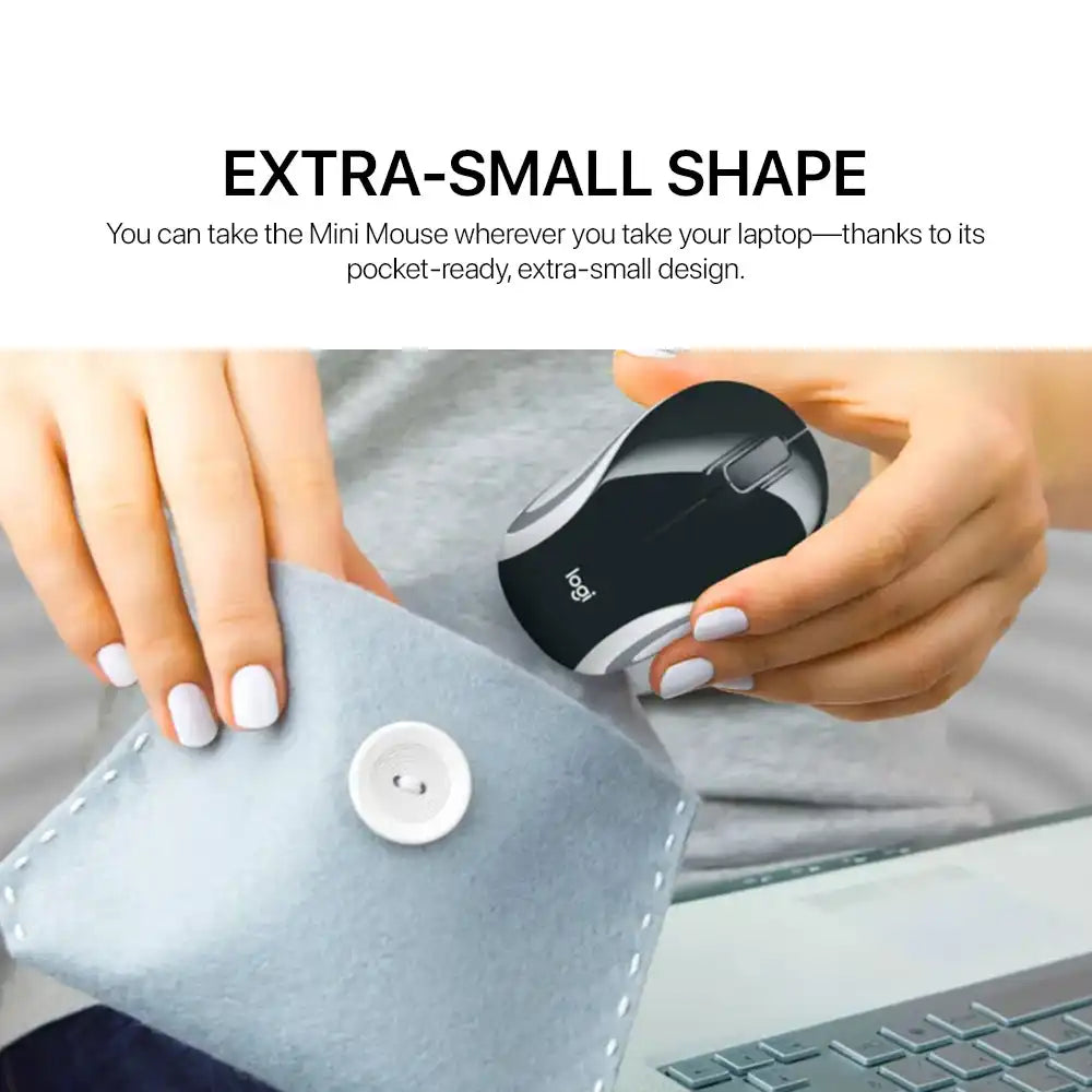 Ultra-Portable Wireless Mouse - Black/White