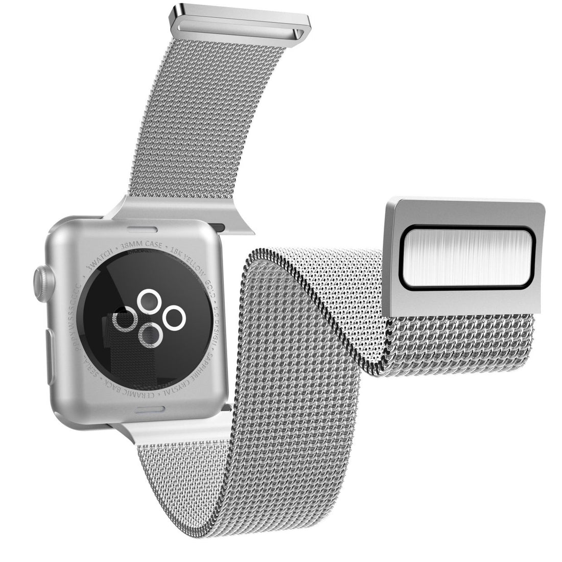 X-Doria Stainless Steel Strap for Apple Watch 42mm and 44mm, Adjustable, Durable Design - Rebuy-Box