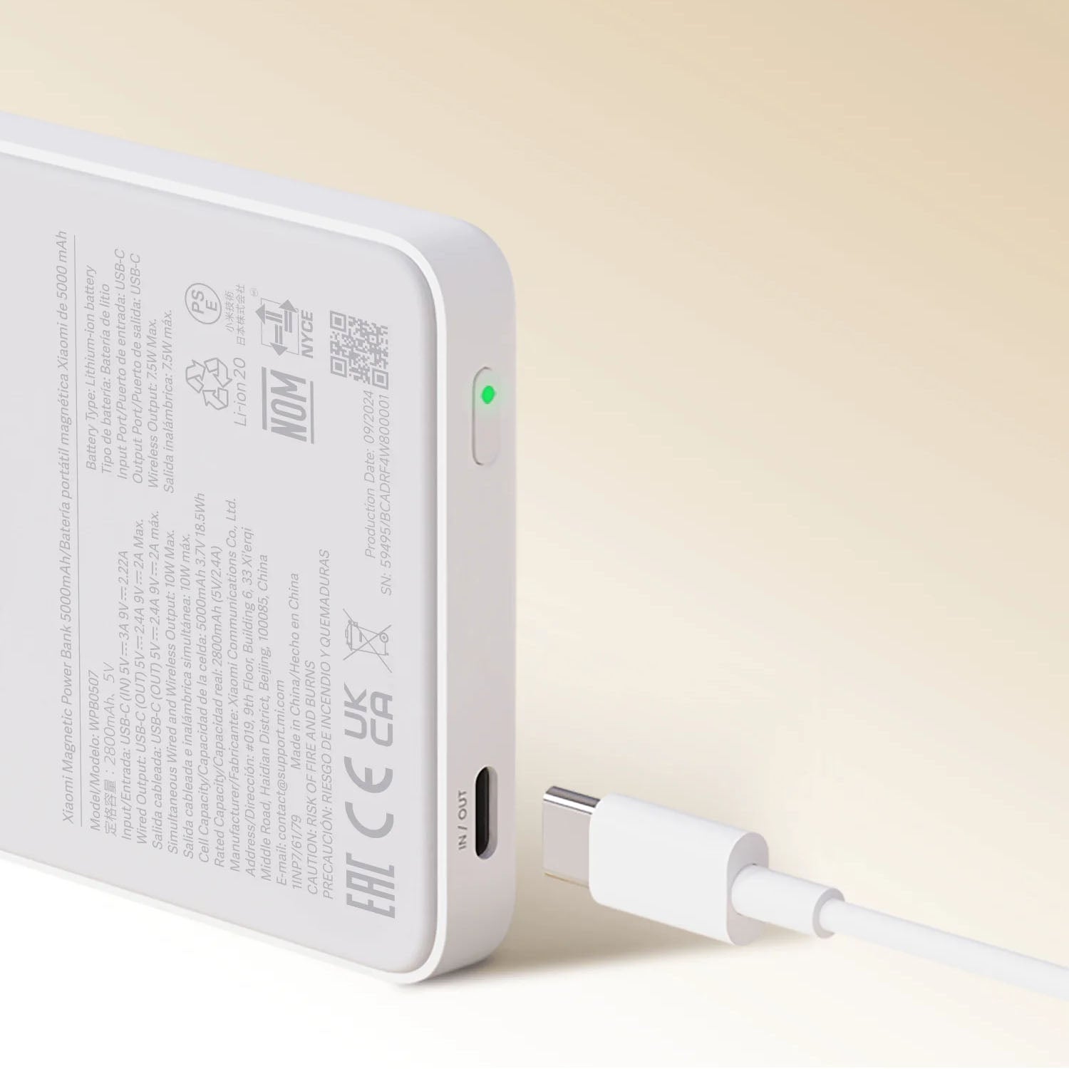 Xiaomi Magnetic Power Bank 5000mAh White - Rebuy-Box