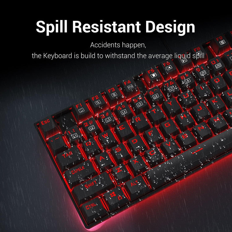 Redragon Kumara K552 Mechanical Gaming Keyboard with Rainbow Light, Brown Switches, Compact Design, and Anti-Ghosting Technology - Rebuy-Box