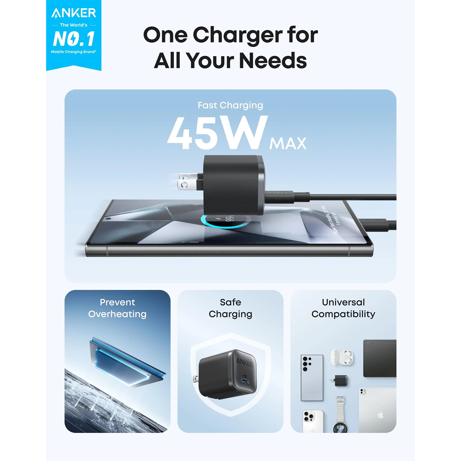 Anker Nano Charger 45W Compact GaN - Rebuy-Box