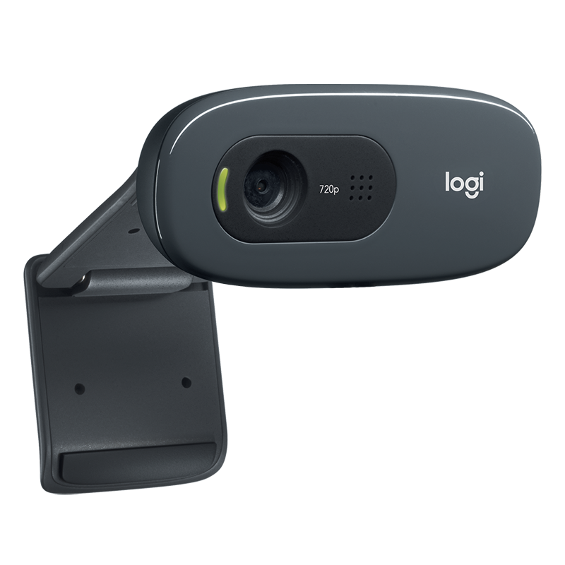 Logitech C270 HD Webcam, 720p HD Video, Built-in Microphone, Universal Mounting