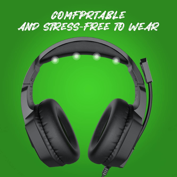 EKSA E7000 Fenrir Wired Gaming Headset Black with Padded Headband and Comfortable Over-Ear Cushions - Rebuy-Box