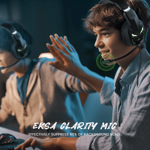 EKSA E7000 Fenrir Wired Gaming Headset Black with Noise-Cancelling Microphone for Clear Voice Communication - Rebuy-Box