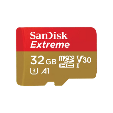 SanDisk Extreme 32GB MicroSDHC Memory Card - 100MB/s Read Speed, for Mobile and Action Cameras