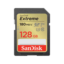 بطاقة ذاكرة SanDisk Extreme SD سعة 128 جيجابايت – أداء عالي السرعة للصور وفيديوهات 4K