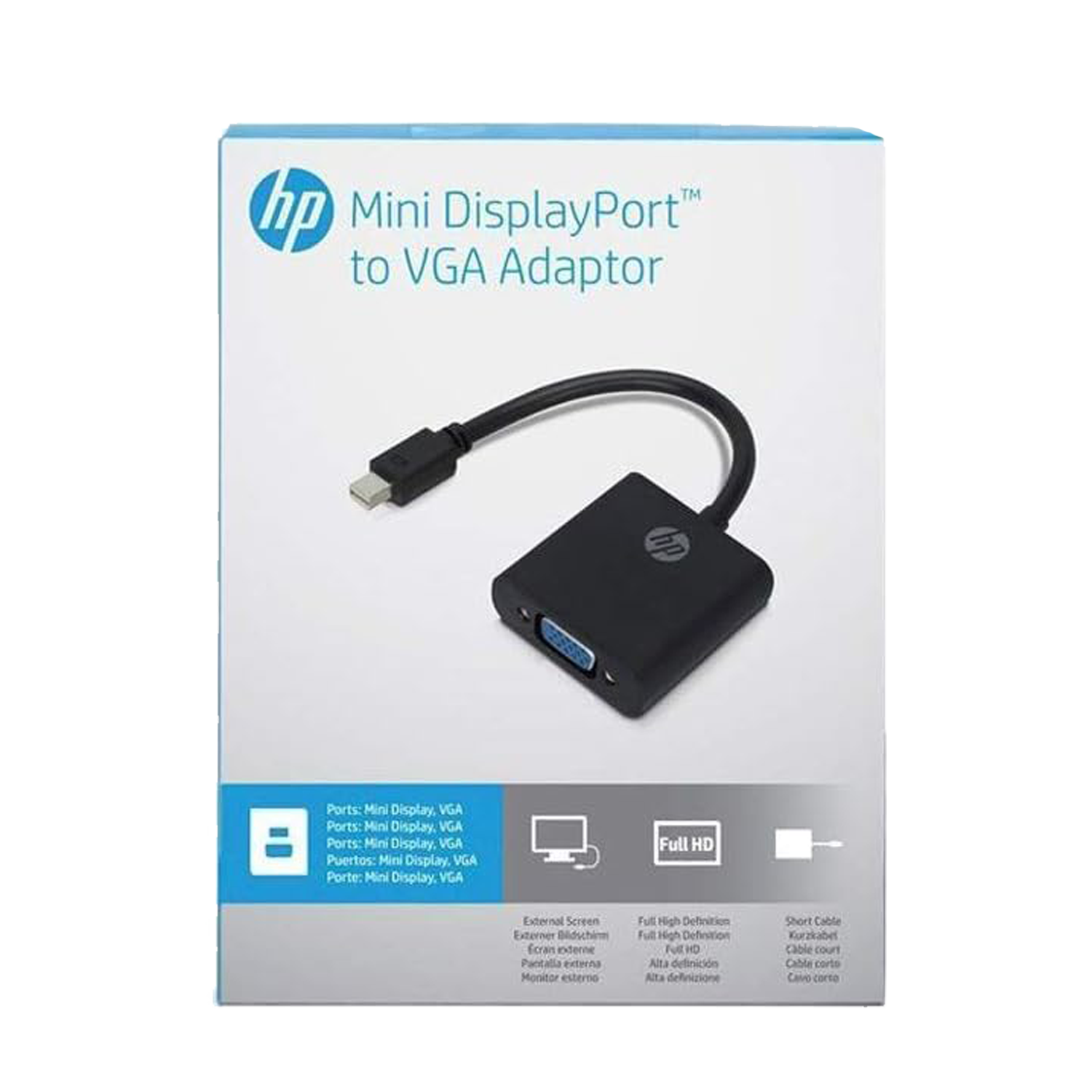HP Mini DisplayPort (Mini DP) to VGA Full HD 1080p Adapter