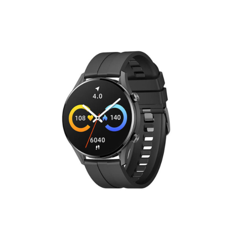 iMilab Smart Watch W12 - 1.32" HD Screen, Heart Rate Monitor, IP68 Waterproof, Black - Rebuy-Box
