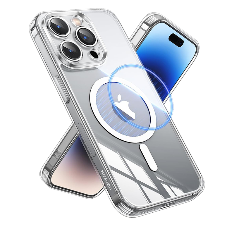 Ugreen Classy Clear Magnetic Protective Case for iphone 15 Pro (Clear)
