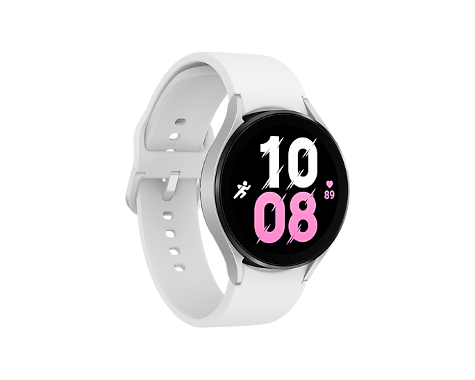 Samsung Galaxy Watch5 44mm Bluetooth Smartwatch - Silver, Sapphire Crystal, AMOLED Display - Rebuy-Box