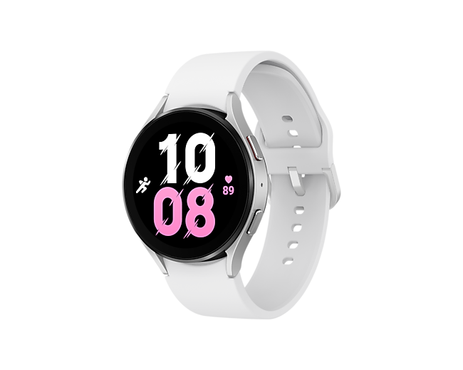 Samsung Galaxy Watch5 44mm Bluetooth Smartwatch - Silver, Sapphire Crystal, AMOLED Display - Rebuy-Box