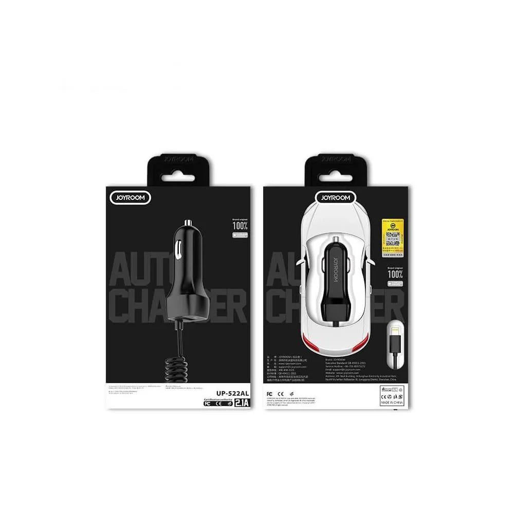 Joyroom 2.1A Car Charger Adapter with micro Cable Included - Black