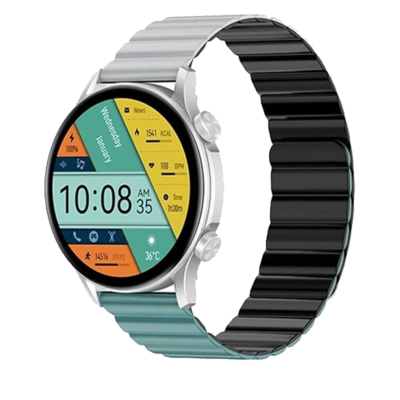 Kieslect KR PRO LTD Smart Calling Watch Double Strap Silver - Rebuy-Box