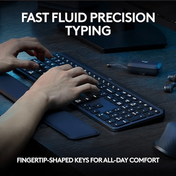 Logitech MX Keys S Wireless Keyboard Graphite with Fingertip-Shaped Keys for Fast, Fluid and Comfortable All-Day Typing - Rebuy-Box