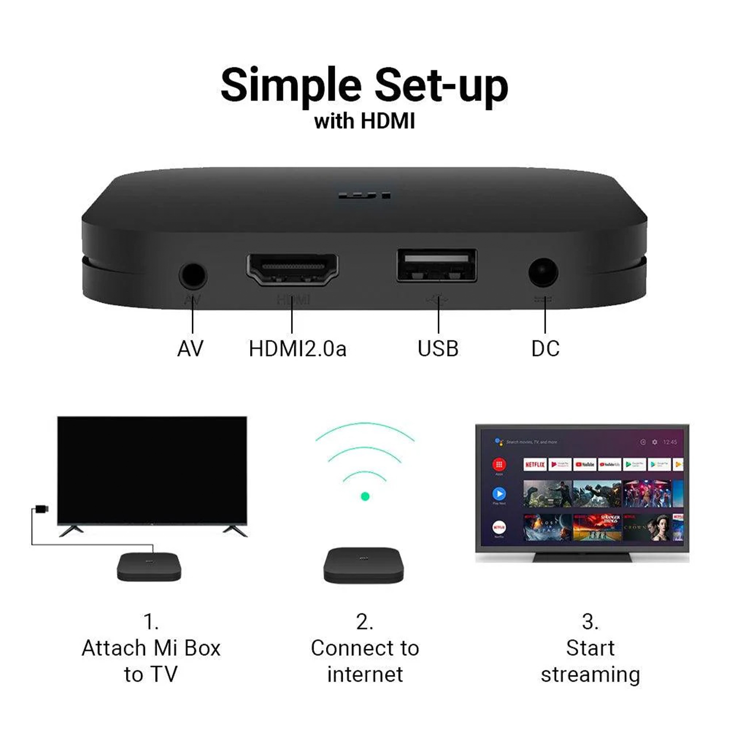 Xiaomi Mi Box S – 4K HDR Android TV Streaming Device