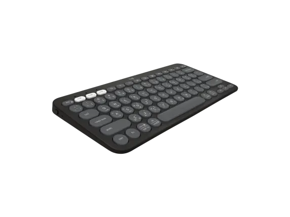 Logitech PEBBLE KEYS 2 K380s Slim,Bluetooth Keyboard Arabic – Black