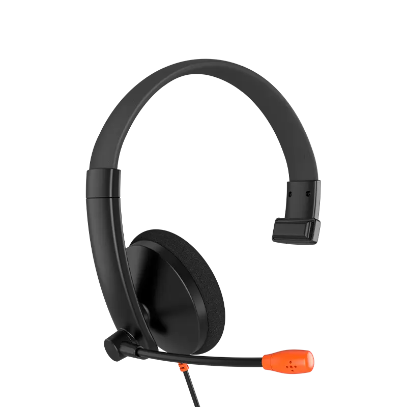 Meetion HP002 3.5mm Single-Ear Headset – Front View - Rebuy-Box