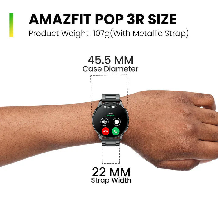 Amazfit POP 3R Limited Classic Edition -(Metallic Strap)