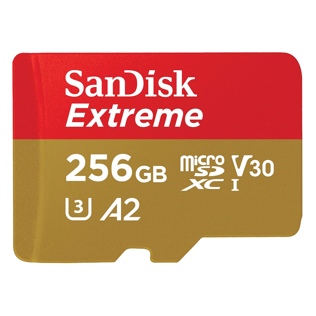 SanDisk Extreme Micro 256GB 190MB/s microSD Card – Front View - Rebuy-Box