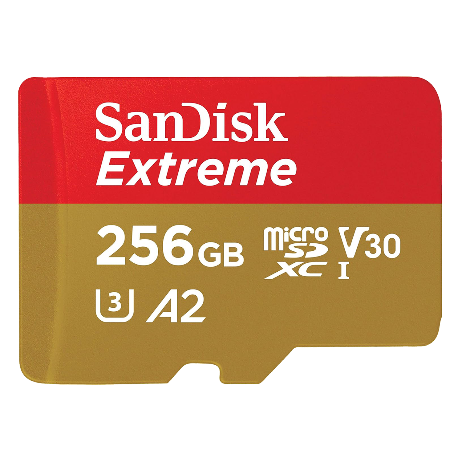 SanDisk Extreme Micro 256GB 190MB/s microSD Card – Front View - Rebuy-Box