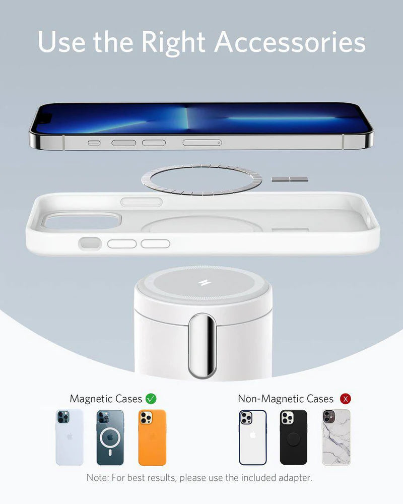 Anker 623 Magnetic Wireless Charger (MagGo) - White - Rebuy-Box