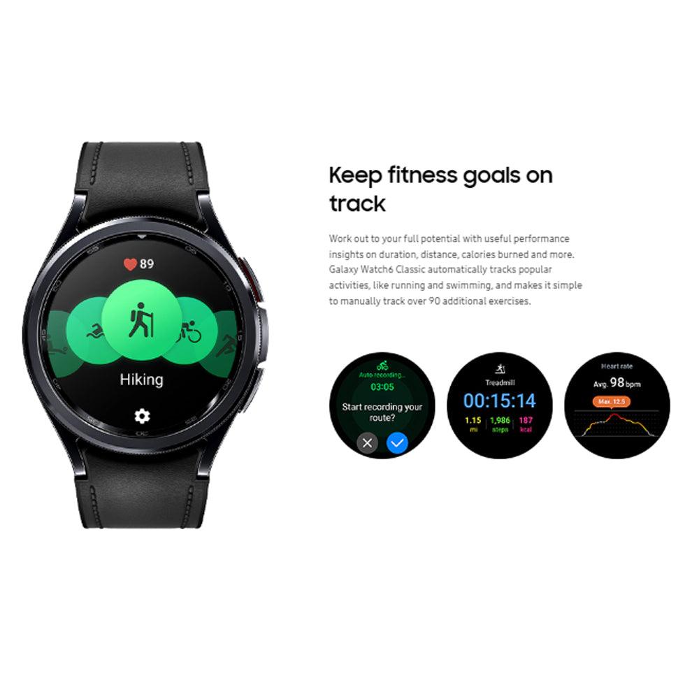 SAMSUNG Galaxy Watch 6 Classic 47mm Bluetooth Smartwatch - Black, Rotating Bezel, AMOLED Display - Rebuy-Box