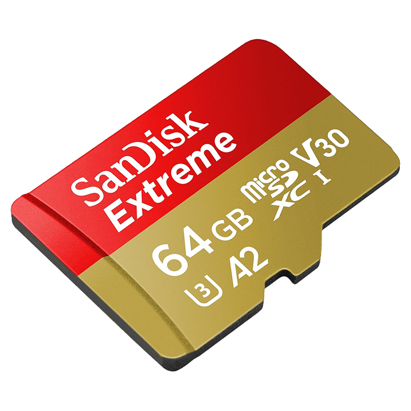 SanDisk Extreme 64GB microSDXC – Up to 170MB/s Read, V30 4K Video-Ready
